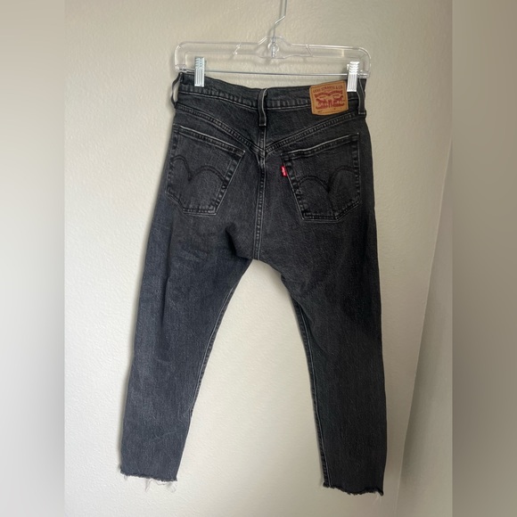 Levi 501 Skinny Faded Black W27 L28. No rips/ frayed at bottom. - Picture 2 of 7
